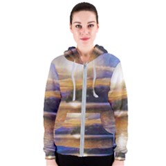 Serene Sunset Over Water Women s Zipper Hoodie