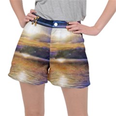 Serene Sunset Over Water Women s Ripstop Shorts by ExtraGoodSauce