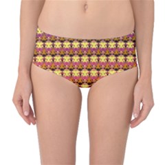 Gradient Lion Head Pattern Mid-waist Bikini Bottoms by ExtraAwesomeSauce