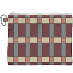 Modern Art Geometric Pattern In Red Hues Canvas Cosmetic Bag (xxxl) by ExtraAwesomeSauce