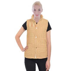 An Orange And White Background With Small Squares Women s Button Up Vest by catchydesignhill