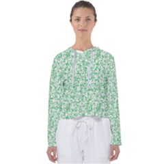 A Green And White Background With Small White Dots Women s Slouchy Sweat by catchydesignhill