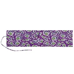 Funny Bacterias Drawing Motif Random Pattern Roll Up Canvas Pencil Holder (l) by dflcprintsclothing