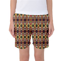 Colorful Geometric Pattern Design Women s Basketball Shorts by ExtraGoodSauce