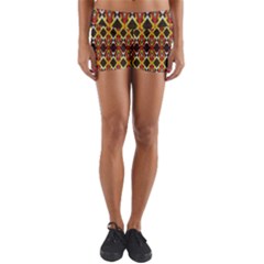 Colorful Geometric Pattern Design Yoga Shorts by ExtraGoodSauce