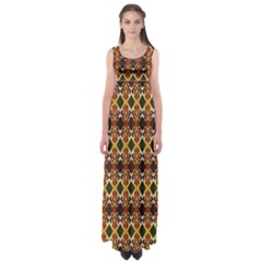 Colorful Geometric Pattern Design Empire Waist Maxi Dress by ExtraAwesomeSauce