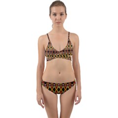 Colorful Geometric Pattern Design Wrap Around Bikini Set by ExtraAwesomeSauce