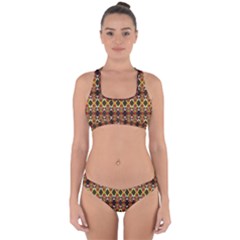 Colorful Geometric Pattern Design Cross Back Hipster Bikini Set by ExtraAwesomeSauce