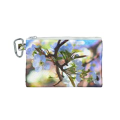 Springtime Pear Tree Blossoms Canvas Cosmetic Bag (small) by ExtraAwesomeSauce