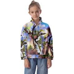 Springtime Pear Tree Blossoms Kids  Half Zip Hoodie by ExtraAwesomeSauce