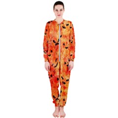 Carved Pumpkin Faces Onepiece Jumpsuit (ladies)