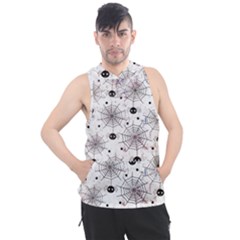 Creepy Spider Design, Adoxali, Halloween Men s Sleeveless Hoodie by kyorashop23