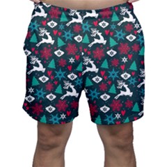 Holiday Season Pattern Men s Shorts by kyorashop23