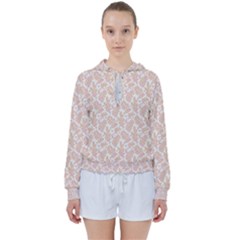 Delicated Leaves Women s Tie Up Sweat