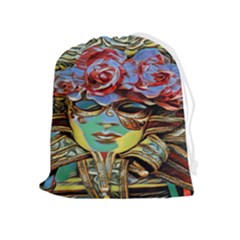 Carnival Mask - Venetian Mask - Italy Vintage Drawstring Pouch (xl) by ConteMonfrey