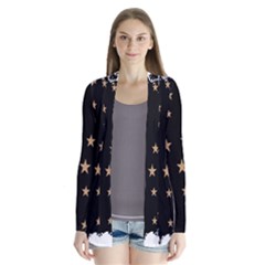 Little Stars Pattern Drape Collar Cardigan by ConteMonfrey