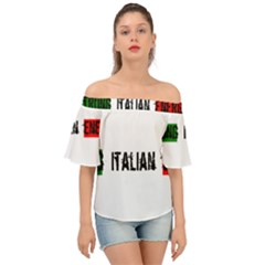 Strong Italian Energy Off Shoulder Short Sleeve Top by ConteMonfrey