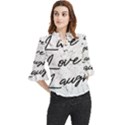 Live Love Laugh Monsteras Loose Horn Sleeve Chiffon Blouse View1