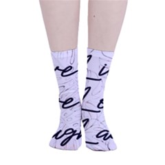 Live Love Laugh Monsteras Smooth Crew Length Tube Socks by ConteMonfrey