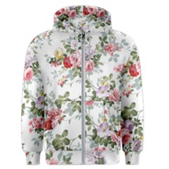 Floral Elements Peony Chinese Rose Men s Zipper Hoodie