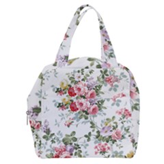 Floral Elements Peony Chinese Rose Boxy Hand Bag by Grandong