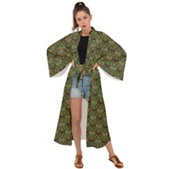 Day Of The Death Moth Scaled Maxi Kimono by GeekLover