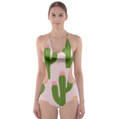 Cuctus  Cut-out One Piece Swimsuit