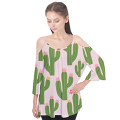 Cuctus  Flutter Sleeve T-shirt