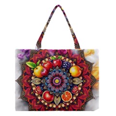 Fruity Mandala Medium Tote Bag by AIDreaming