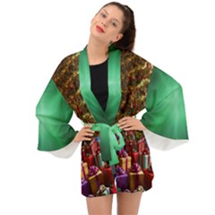 Merry Christmas Long Sleeve Kimono