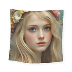 Beauty Of Youth Square Tapestry (small)