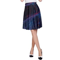 Abstract Feathers A-line Skirt