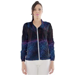 Abstract Feathers Women s Windbreaker