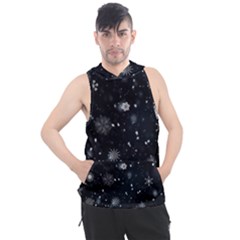 Snowflakes Snow Snowfall Snowing Men s Sleeveless Hoodie