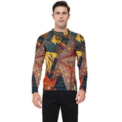 Stars Lanterns Lighting Men s Long Sleeve Rash Guard by Apenda