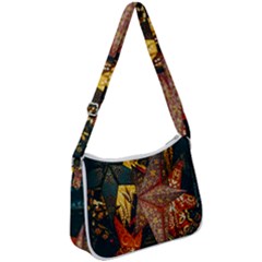 Stars Lanterns Lighting Zip Up Shoulder Bag