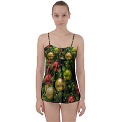 Christmas Tree Ornament Deco Babydoll Tankini Set