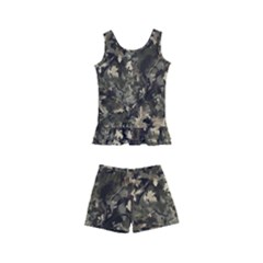 Camouflage Army Survival Uniform Kids  Boyleg Swimsuit