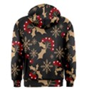 Christmas Pattern With Snowflakes Berries Men s Zipper Hoodie View2