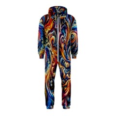 Colorful Motion Abstract Art Hooded Jumpsuit (kids)