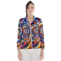 Dynamic Color Vortex Women s Windbreaker