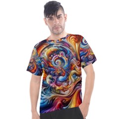 Dynamic Color Vortex Men s Sport Top