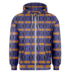 Bitcoin Logo Pattern Men s Zipper Hoodie