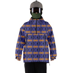 Bitcoin Logo Pattern Men s Ski And Snowboard Waterproof Breathable Jacket by ExtraGoodSauce