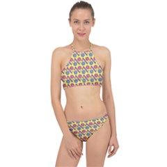 Colorful Bitcoin Pattern Halter Bikini Set by ExtraGoodSauce