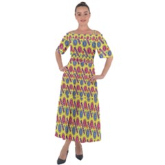 Colorful Bitcoin Pattern Shoulder Straps Boho Maxi Dress 