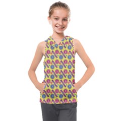 Colorful Bitcoin Pattern Kids  Sleeveless Hoodie