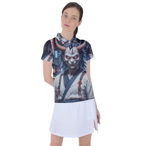 Demon Samurai Women s Polo T-shirt by AwesomeSauce