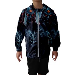 Cyberpunk Demon Samurai Kids  Hooded Windbreaker by AwesomeSauce