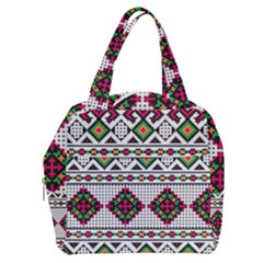 Ukrainian Folk Seamless Pattern Ethnic Ornament Border Element Traditional Boxy Hand Bag by Grandong